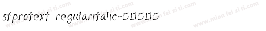 sfprotext regularitalic字体转换
